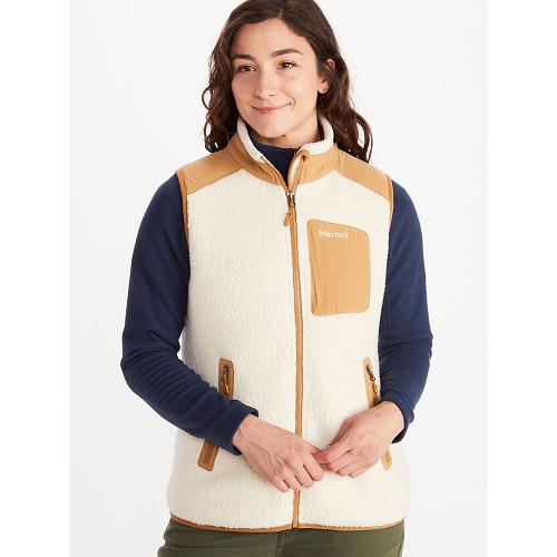 Marmot Wiley Jackets - Womens Fleece Yellow White CA2684910 Canada